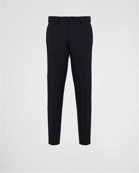 prada tecno|Black Techno Stretch Pants .